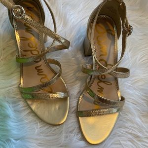 Sam Edelman gold heels 5cm 8 1/2